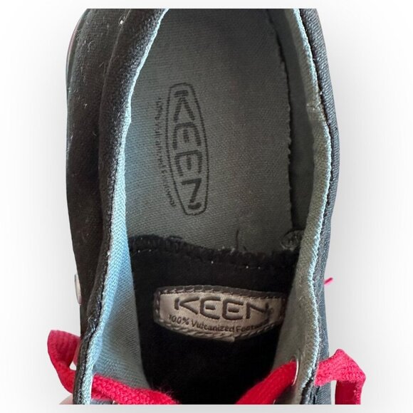 Keen Kids Black & Red Sneakers  Canvas Rubber Sole Lace-Up Youth Size 2 - Picture 8 of 11